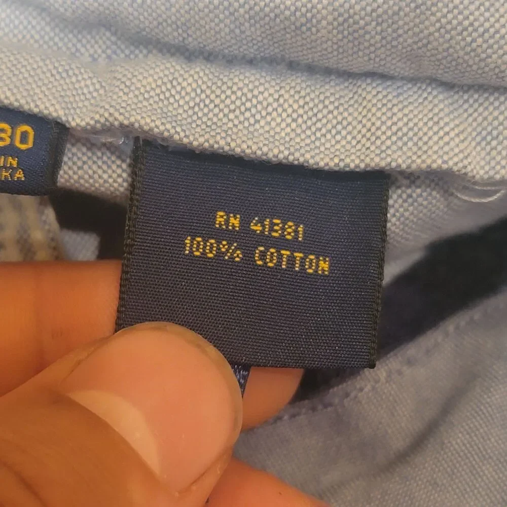Polo Ralph Lauren Classic Fit 100% Cotton Pants Blue 38x30